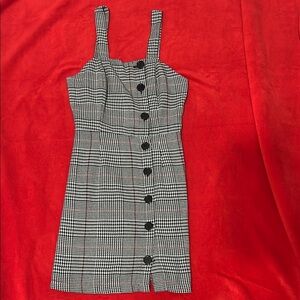 Altar'd State Black and White Houndstooth Dress